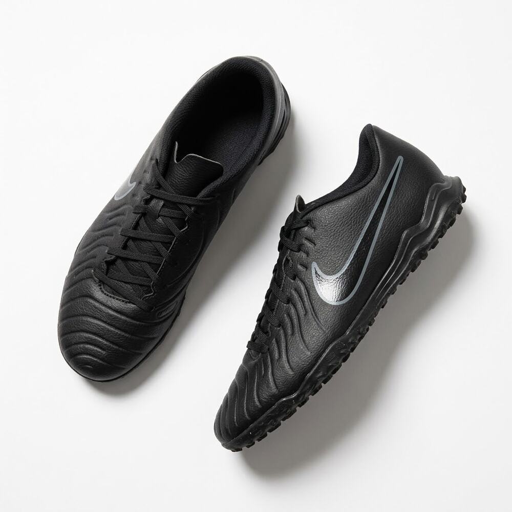 Nike Synthetic Leather Tiempo Legend Athletic Turf Soccer Shoes Black Mens 10.5